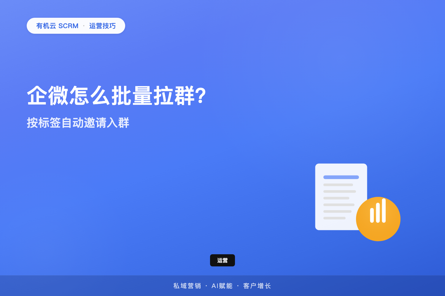 有机云｜企微怎么批量拉群？按标签自动邀请入群 配图