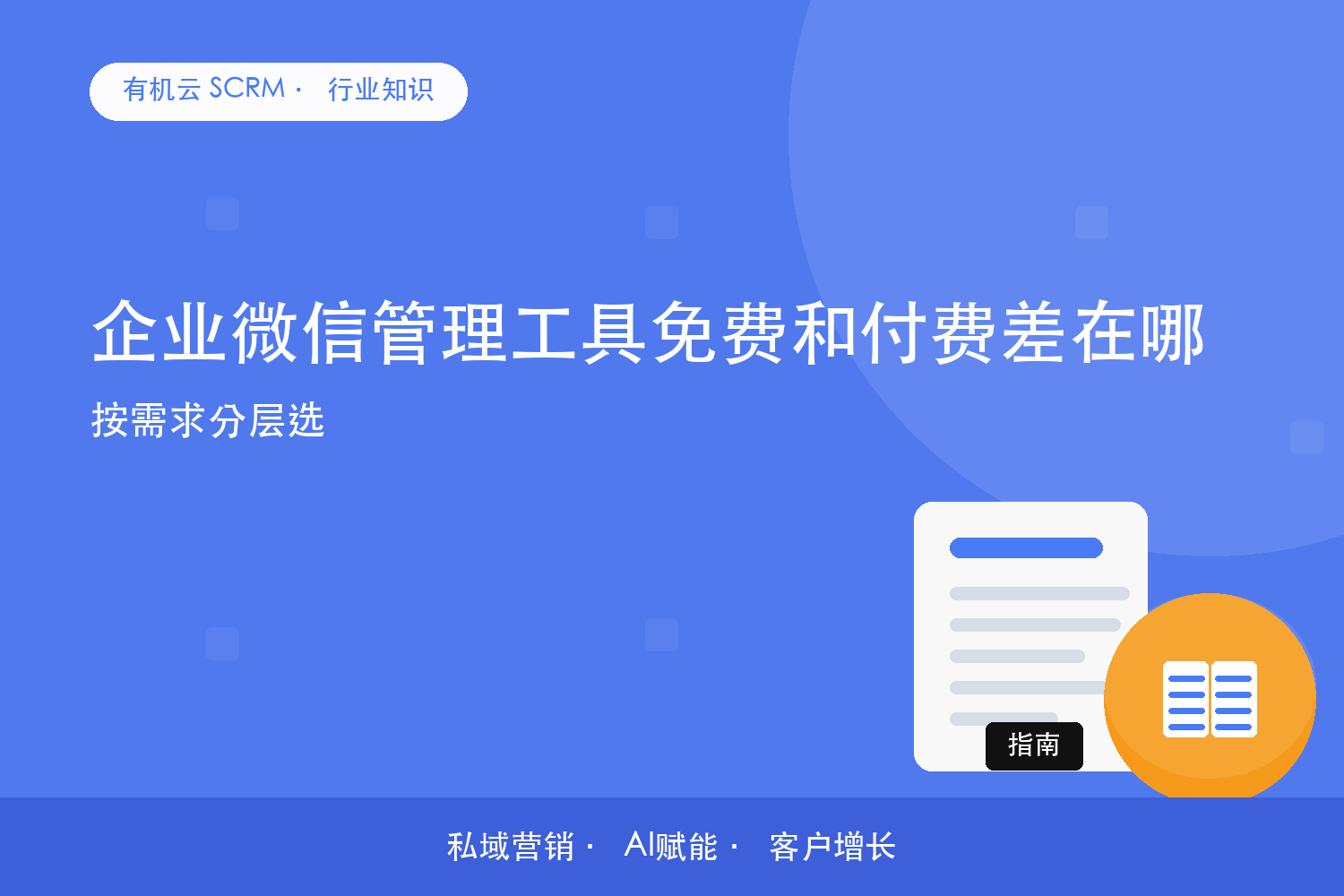 企业微信管理工具免费和付费差在哪？按需求分层选 配图