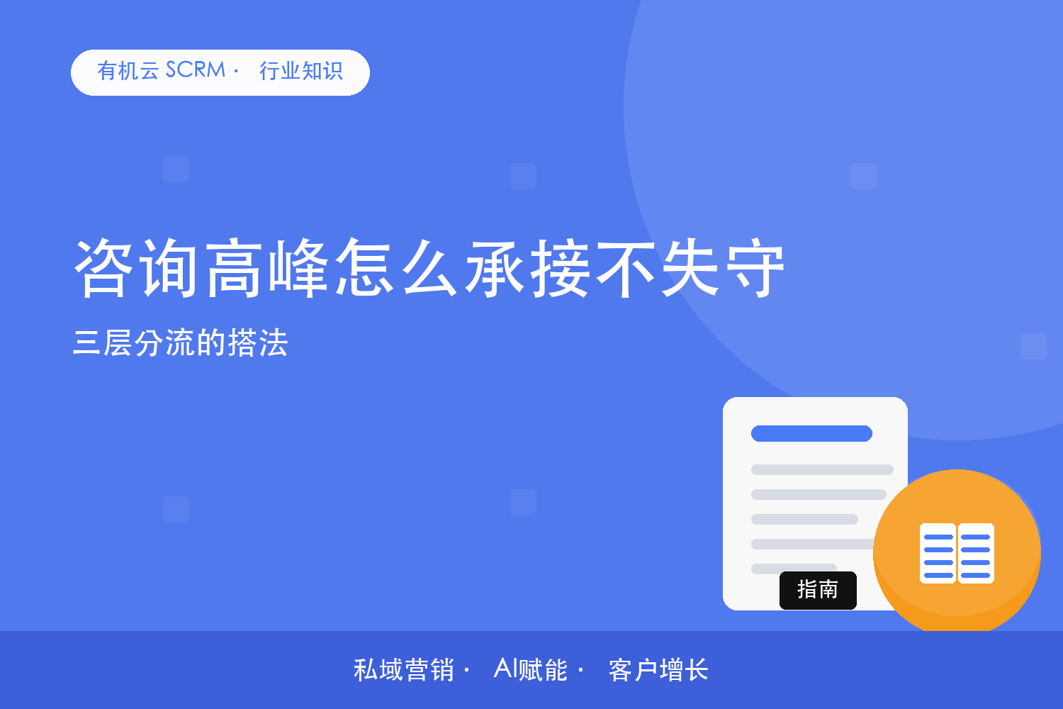 有机云｜咨询高峰怎么承接不失守？三层分流的搭法 配图