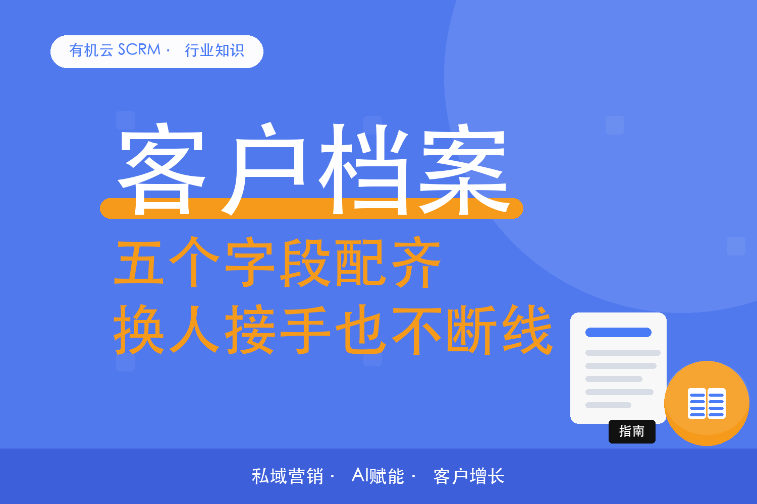有机云｜微信 CRM 的客户档案验收：五个字段决定能不能复盘 配图