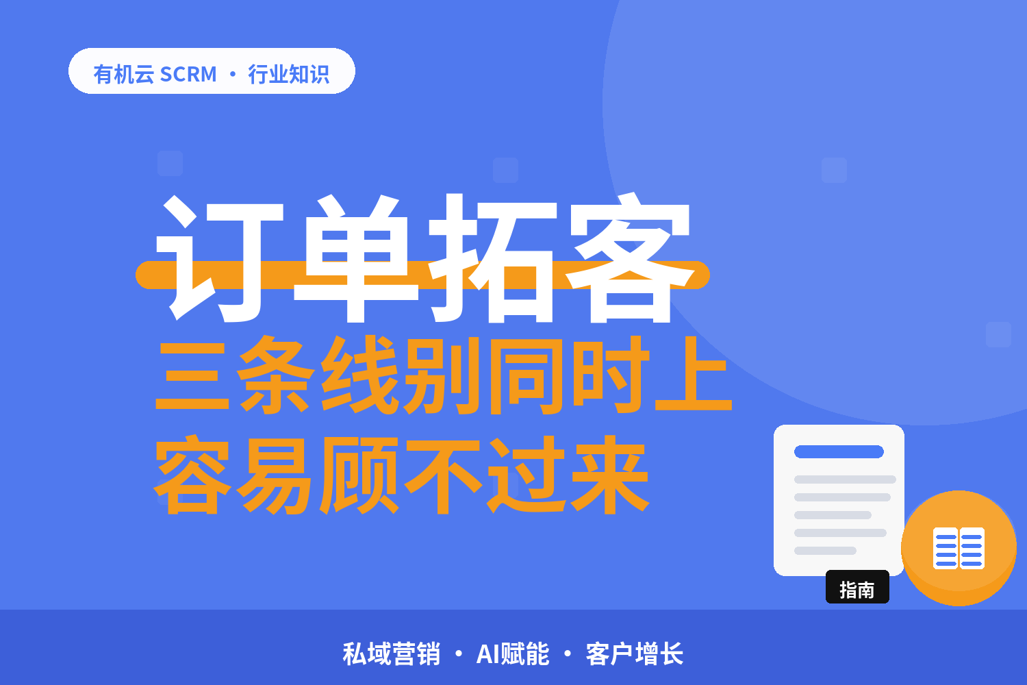有机云｜社群电商的配置顺序：订单先接、人群再圈、SOP 最后排 配图